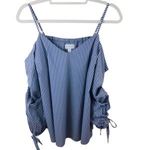 ❤️Cold Should Top Blouse Pullover 3/4 Gathered Sleeve